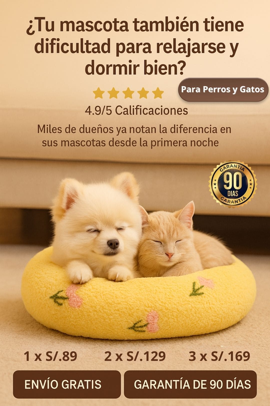 Almohada Relajante para Mascotas